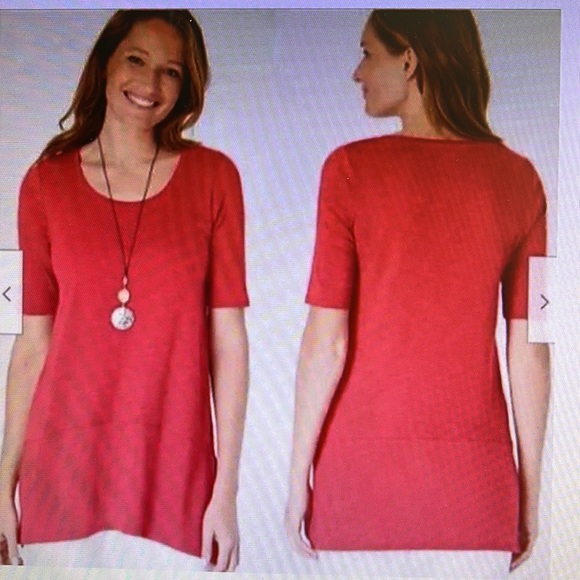J. Jill Pima-Dipped Hem Tunic in Small Tall - Picture 5 of 6